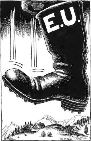 Pen & ink, published in <em>The Daily Telegraph</em>