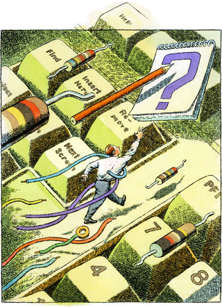 Pen & ink with watercolour, published in <em>The Daily Telegraph</em>