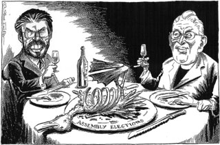 Pen & ink, published in <em>The Daily Telegraph</em>